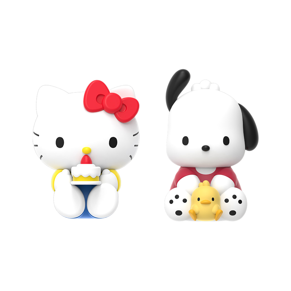 로이체 산리오 캐릭터즈 모니터 피규어 포차코 & 헬로키티(Royche Sanrio Characters Monitor Figure Pochacco & Hello Kitty)