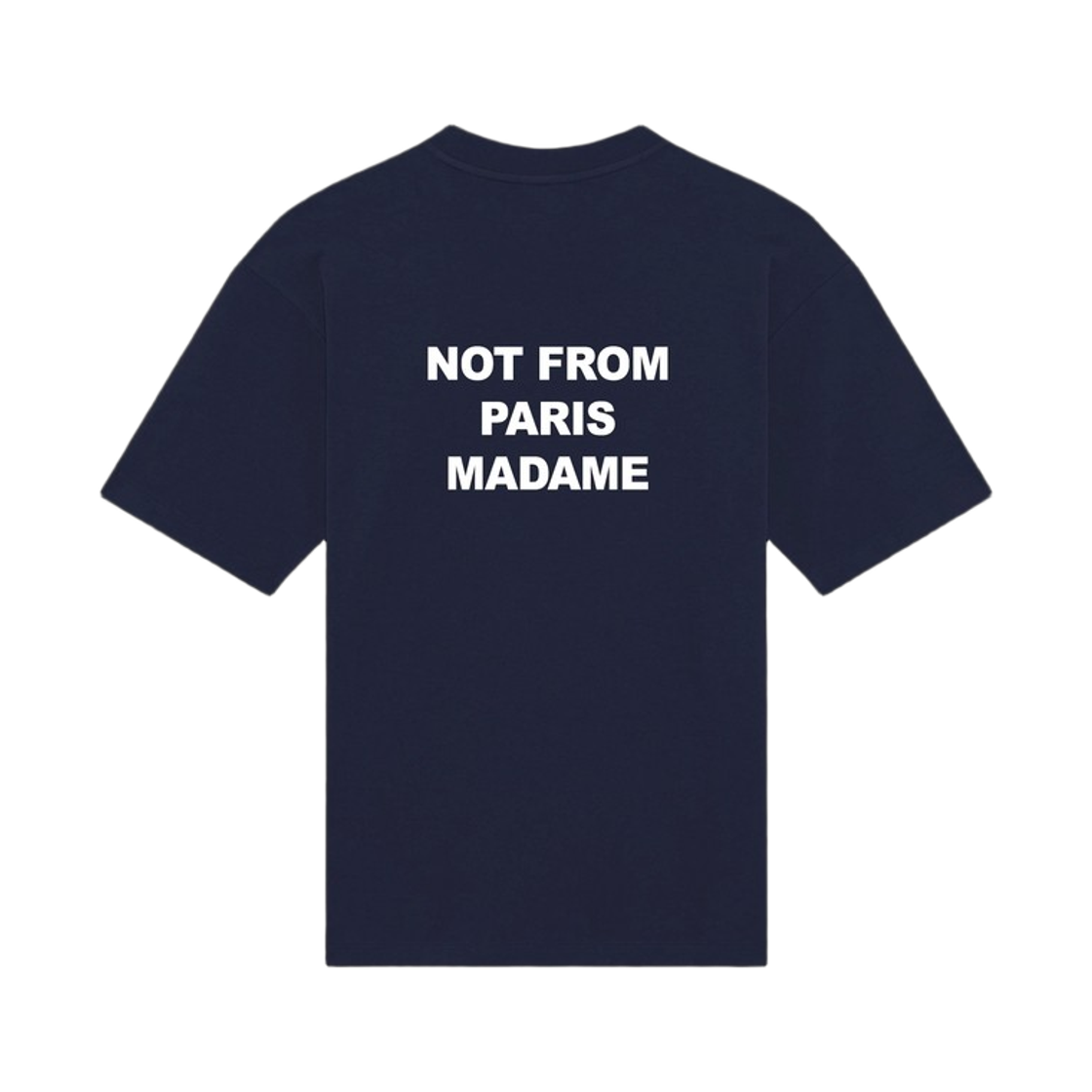 드롤 드 무슈 낫 프롬 파리 마담 코튼 티셔츠 네이비(Drole de Monsieur Not From Paris Madame Cotton T-Shirt Navy) - 2