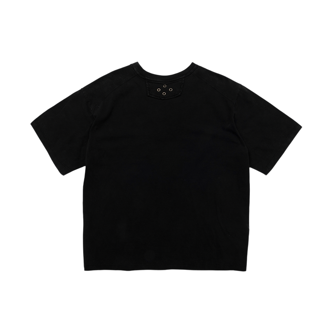 리오므 더블 절개 워시드 반팔티 블랙(Riomeu Double Cut Washed Short Sleeve T-shirt Black) - 2