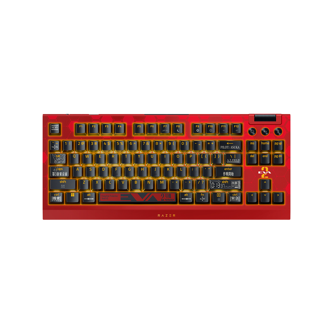 레이저 블랙위도우 V4 TKL 하이퍼스피드 에반게리온 에디션 게이밍 키보드(Razer BlackWidow V4 TKL HyperSpeed EVANGELION Edition Gaming Keyboard)
