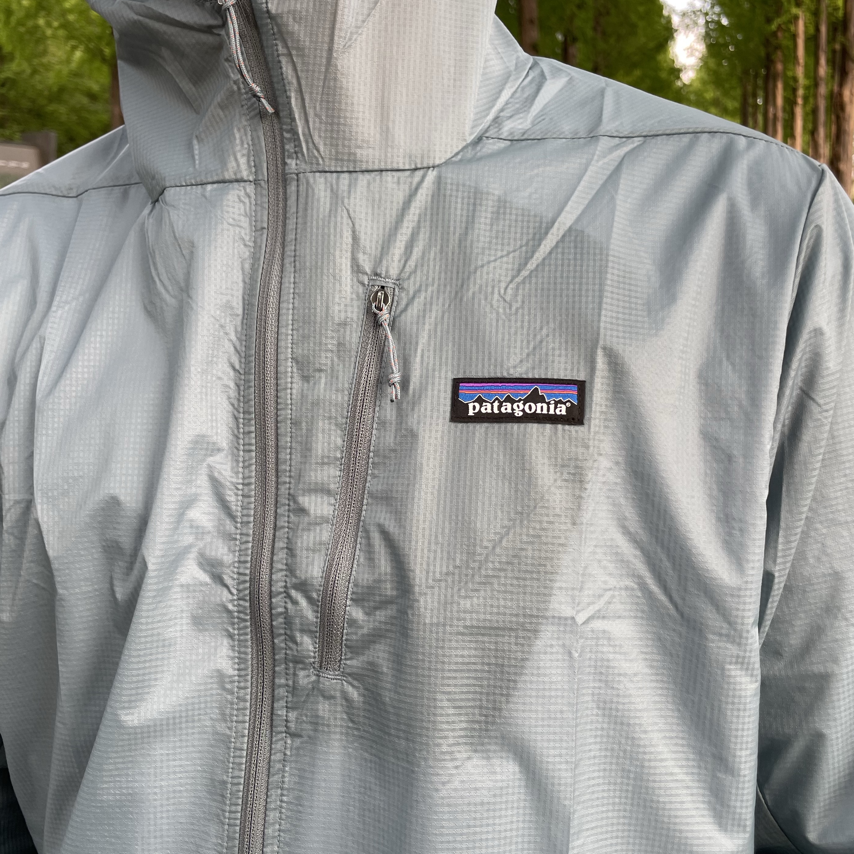 Patagonia Houdini Jacket Blue Sage 착용 스타일 - 2