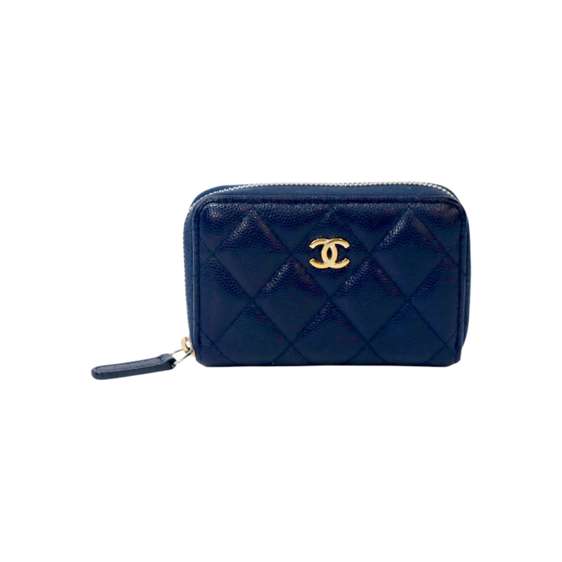 샤넬 네이비 캐비어스킨 지퍼 카드 지갑 C-B57773(Chanel Navy Caviar Zip Card Wallet C-B57773) - 1