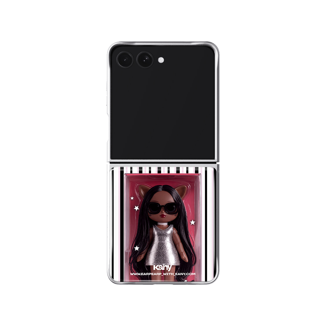 어프어프 x 카니 아이 엠 어 빛이나는걸 맥세이프 글라스 범퍼 케이스 실버(EARPEARP x KANY Shining Girl Magnetic Glass Bumper Case - Silver) - 2