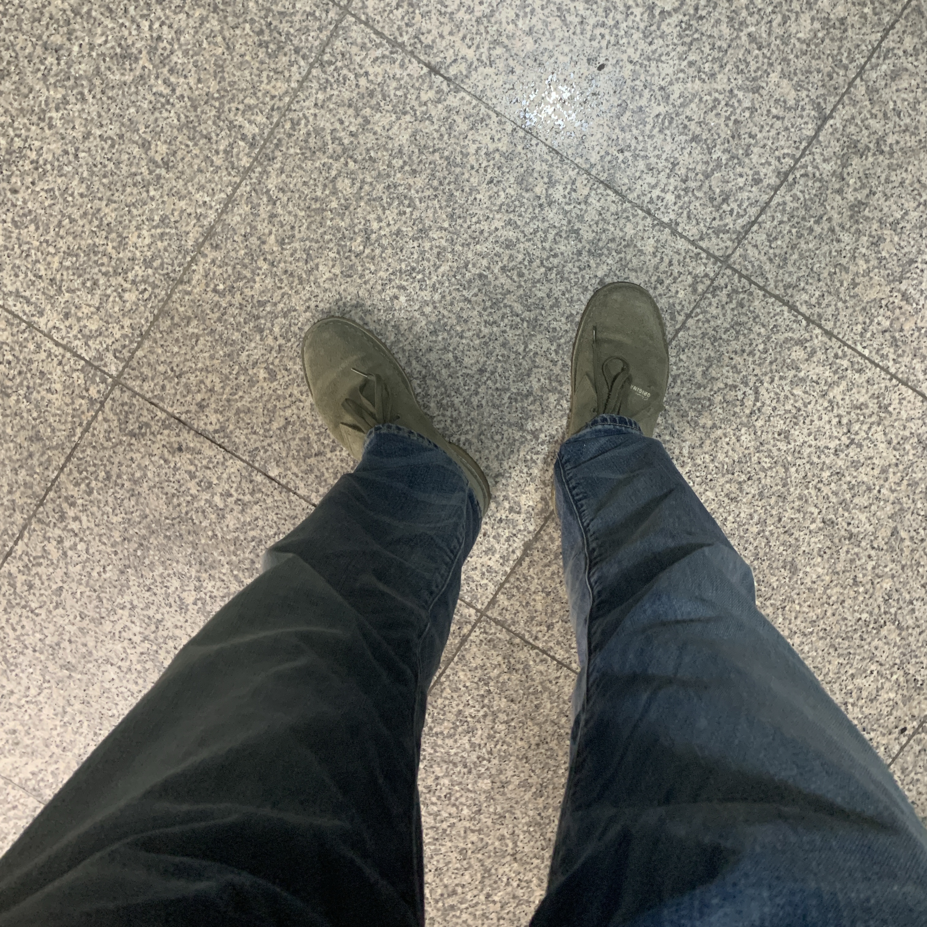 Clarks Desert Boot Pale Kahki Suede 착용 스타일