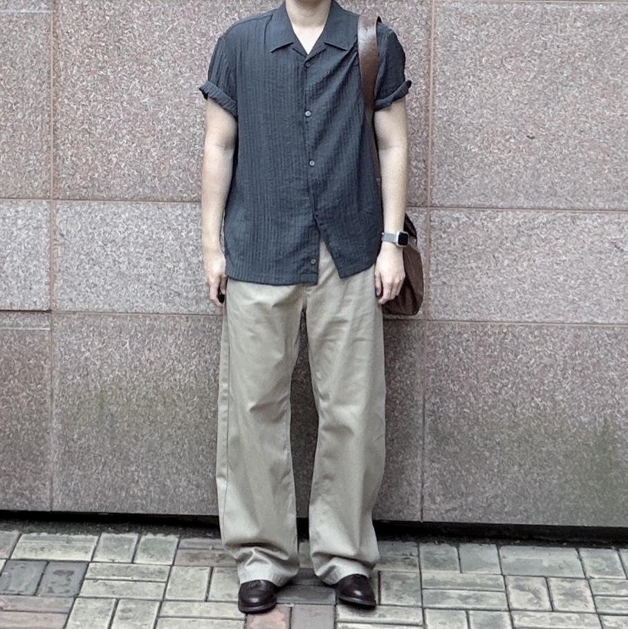 Yase Wooden Horsehide Derby Shoes Brown 착용 스타일 - 1