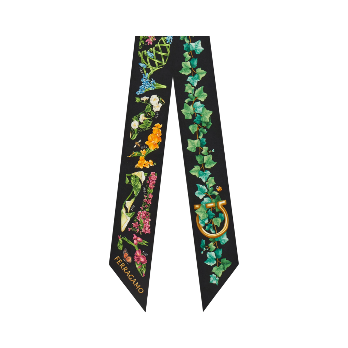 321289-795174 (W) Ferragamo Eden Shoes Print Silk Mini Bandeau Multicolor