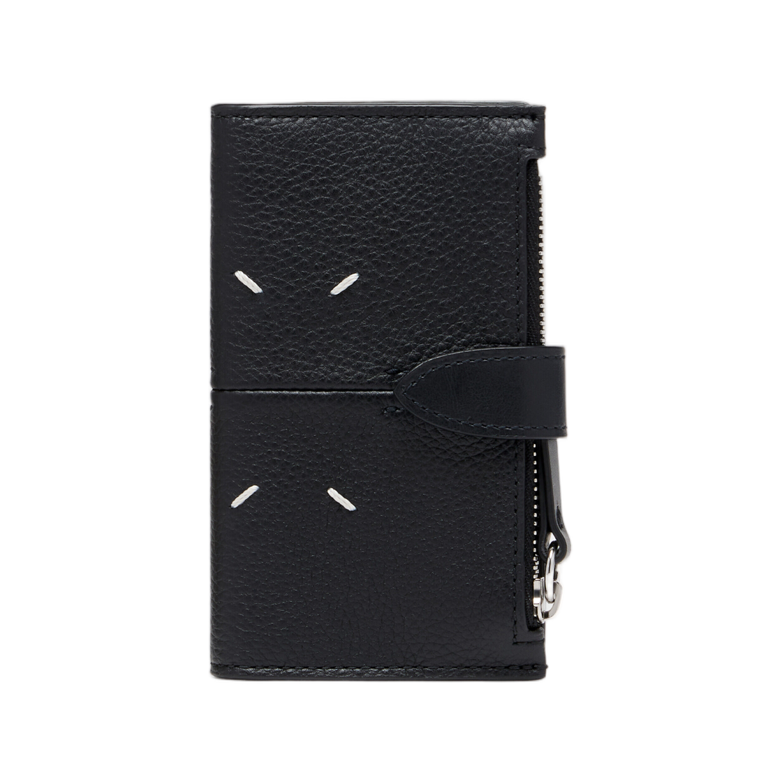 SA2VX0009P7268H8419 Maison Margiela Leather Zip Cardholder Black
