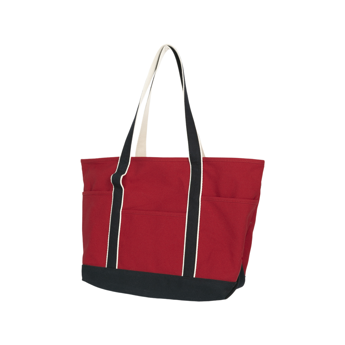 마지언타이틀 캔버스 카페토트 02 레드 네이비(MAZIUNTITLED Canvas Cafe Tote 02 Red Navy) - 1