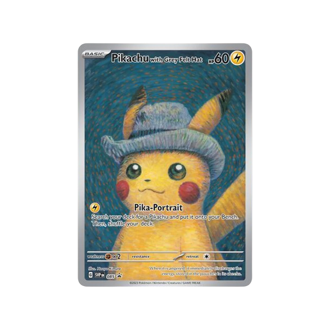 포켓몬 TCG x 반 고흐 뮤지엄 피카츄 그레이 펠트 햇 P 스칼렛 & 바이올렛 프로모 카드 (영문판)(Pokemon TCG x Van Gogh Museum Pikachu with Grey Felt Hat P Scarlet & Violet Promos (English Ver.))