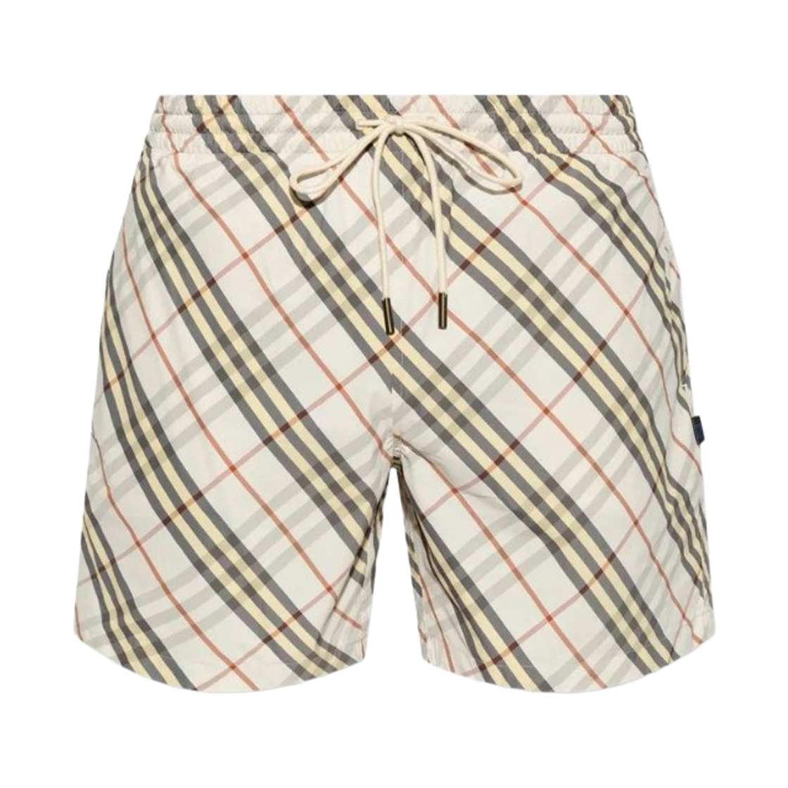 8129612 Burberry Check Swim Shorts Pebble Beige