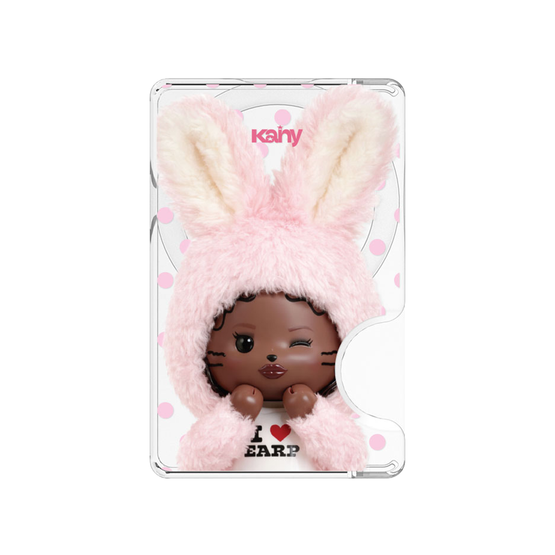 어프어프 x 카니 러블리 버니 카니 맥세이프 카드지갑(EARPEARP x KANY Lovely Bunny Kany Magnetic Card Wallet)