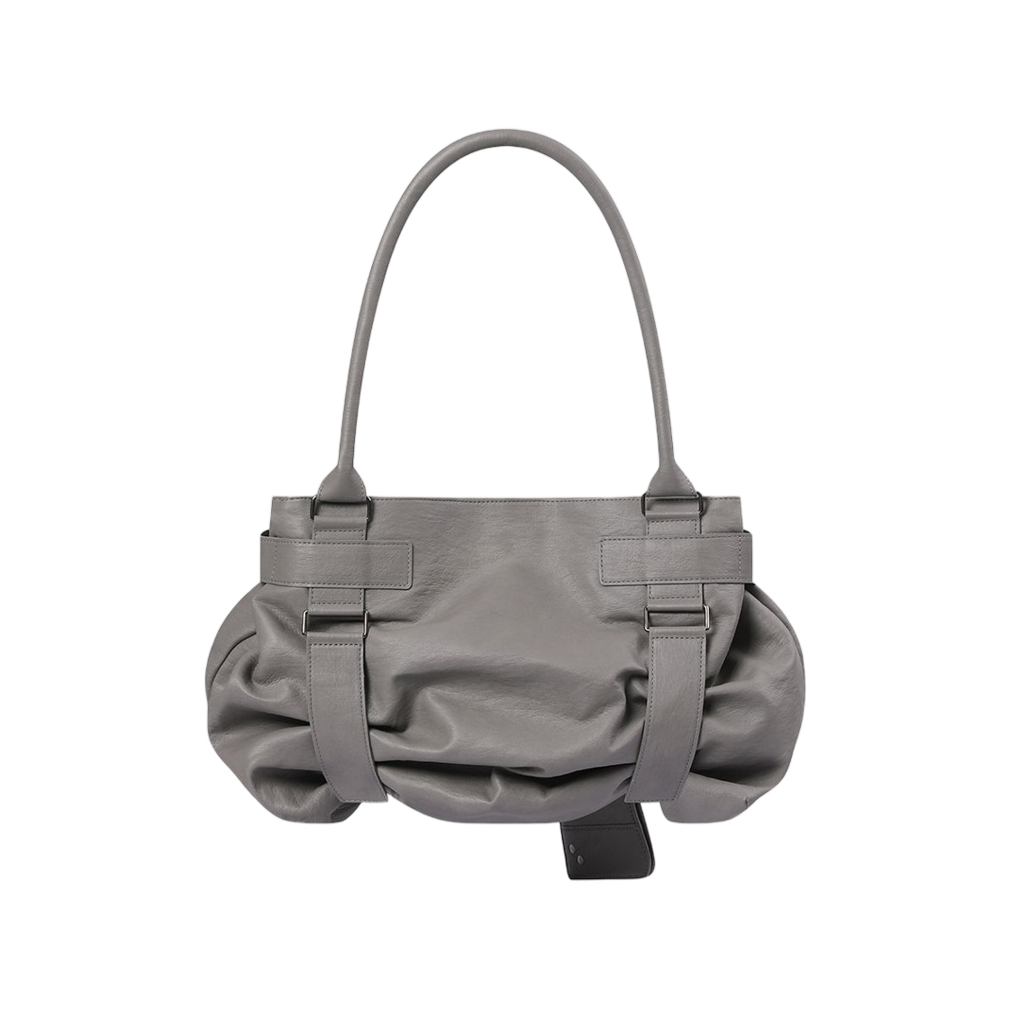 (W) 미세키서울 플리츠 벨티드 빅 백 앤 월렛 그레이((W) Miseki Seoul Pleats Belted Big Bag and Wallet Grey) - 3