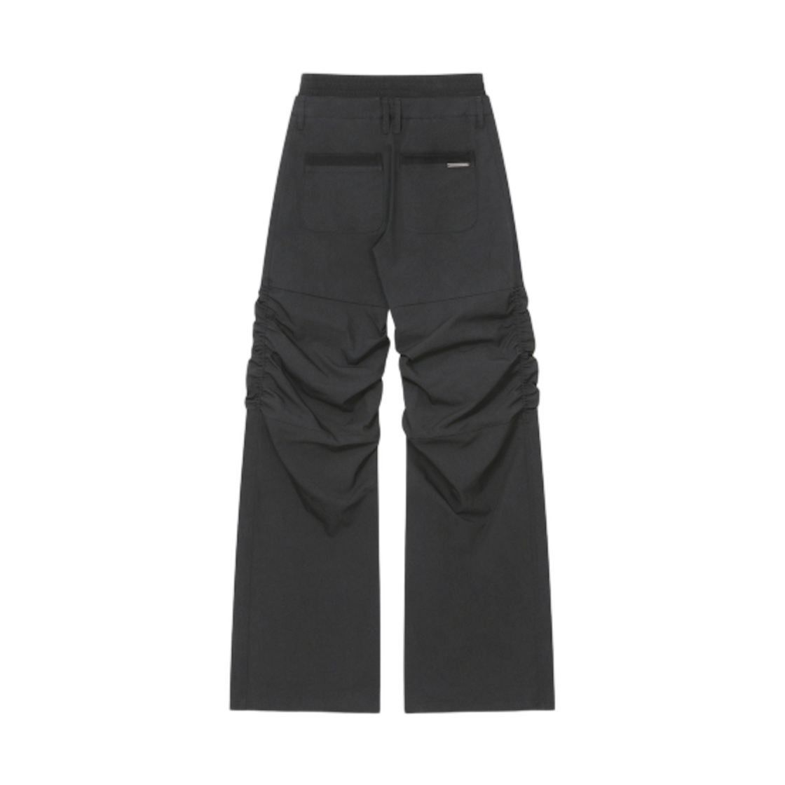 (W) 미세키서울 립드 레이어드 셔링 팬츠 차콜((W) Miseki Seoul Ribbed Layered Shirring Pants Charcoal) - 2