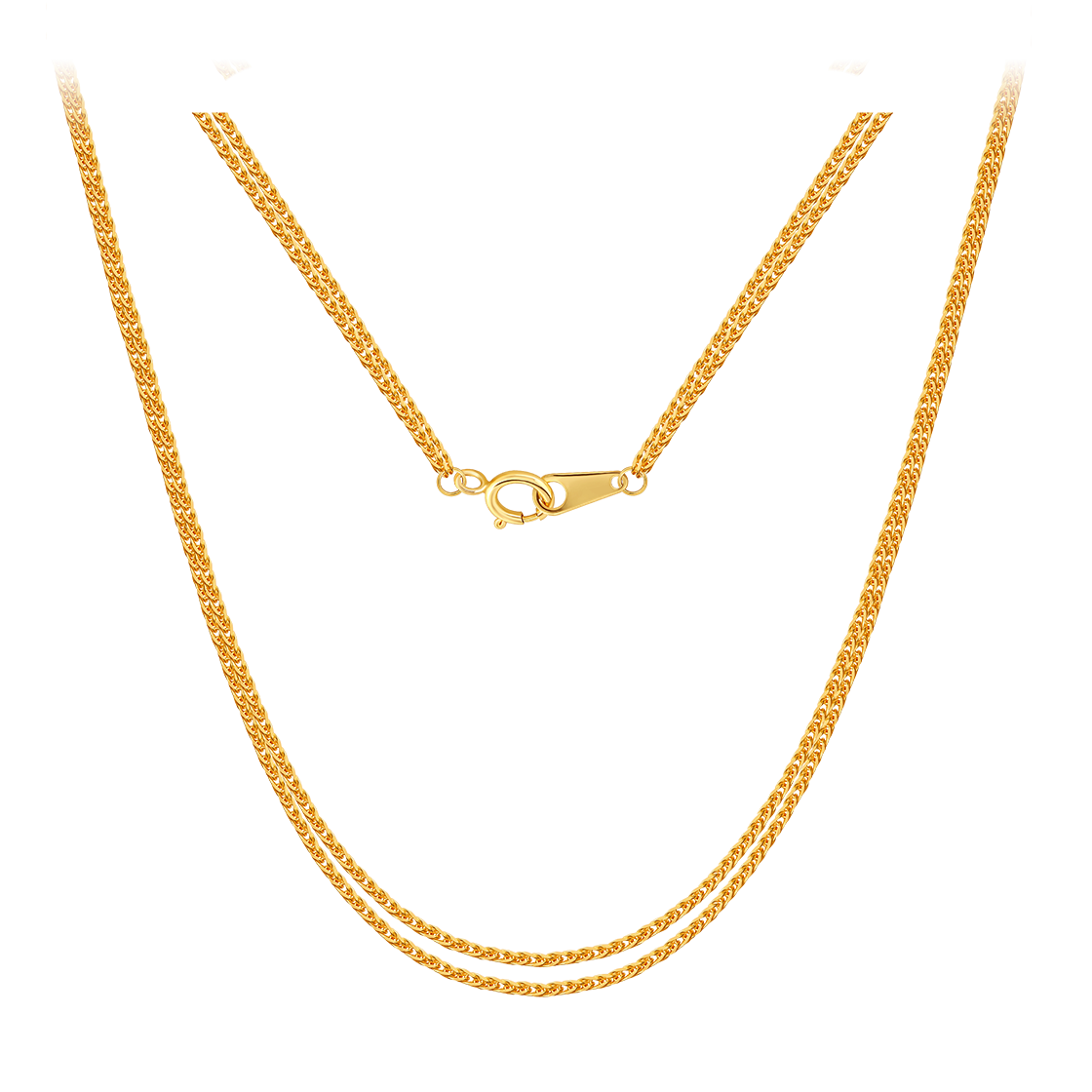 골드팡 24K 순금 스테디링크투라인 목걸이 2줄(GOLDPANG 24K Gold Steady Link Two-Line Necklace)