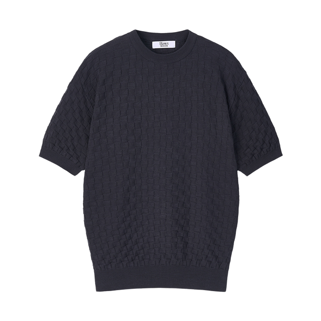 2508 Flawsroom Square Weaving Cotton Knit Bluish Green