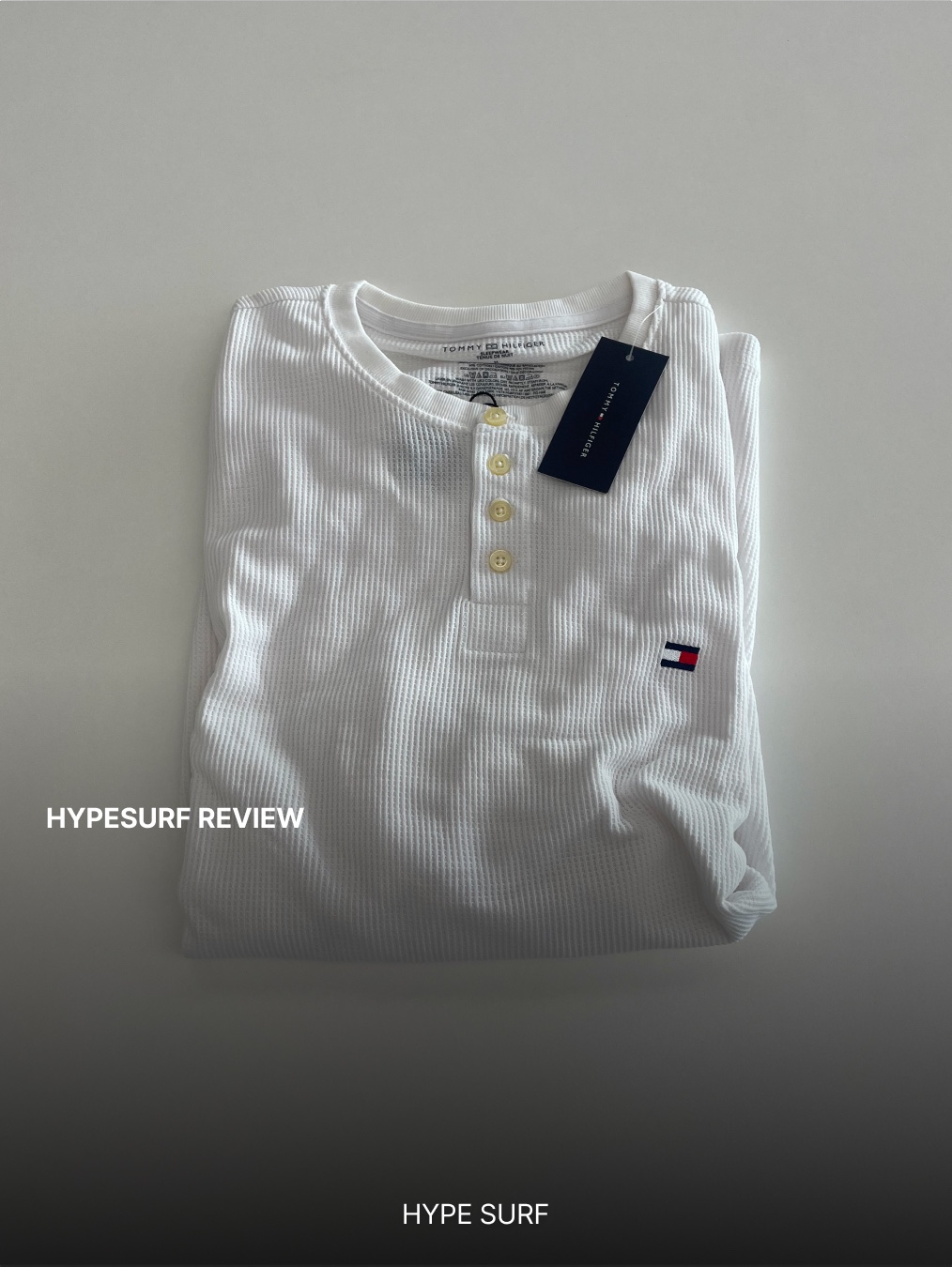 Tommy Hilfiger Thermal Sleep Henley Long Sleeve White 착용 스타일 - 3