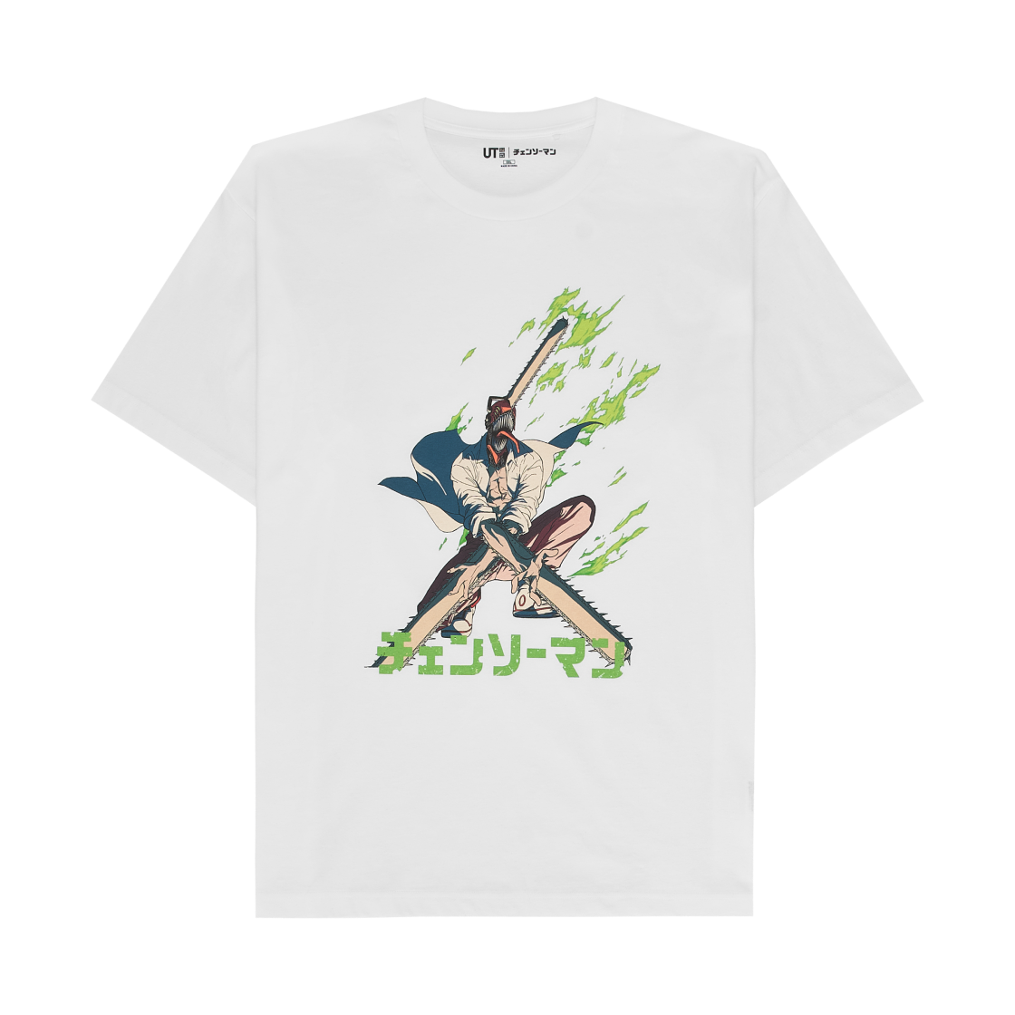유니클로 UT x 애니메 체인소 맨 그래픽 티셔츠 화이트(Uniqlo UT x Anime Chainsaw Man Graphic T-Shirt White)