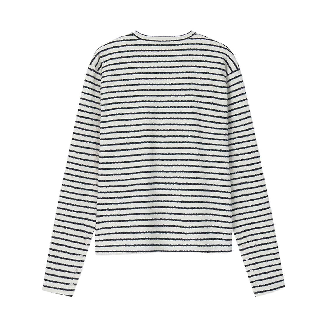플로즈룸 스트라이프 노이즈 헨리넥 블랙(Flawsroom Stripe Noise Henleyneck Black) - 2