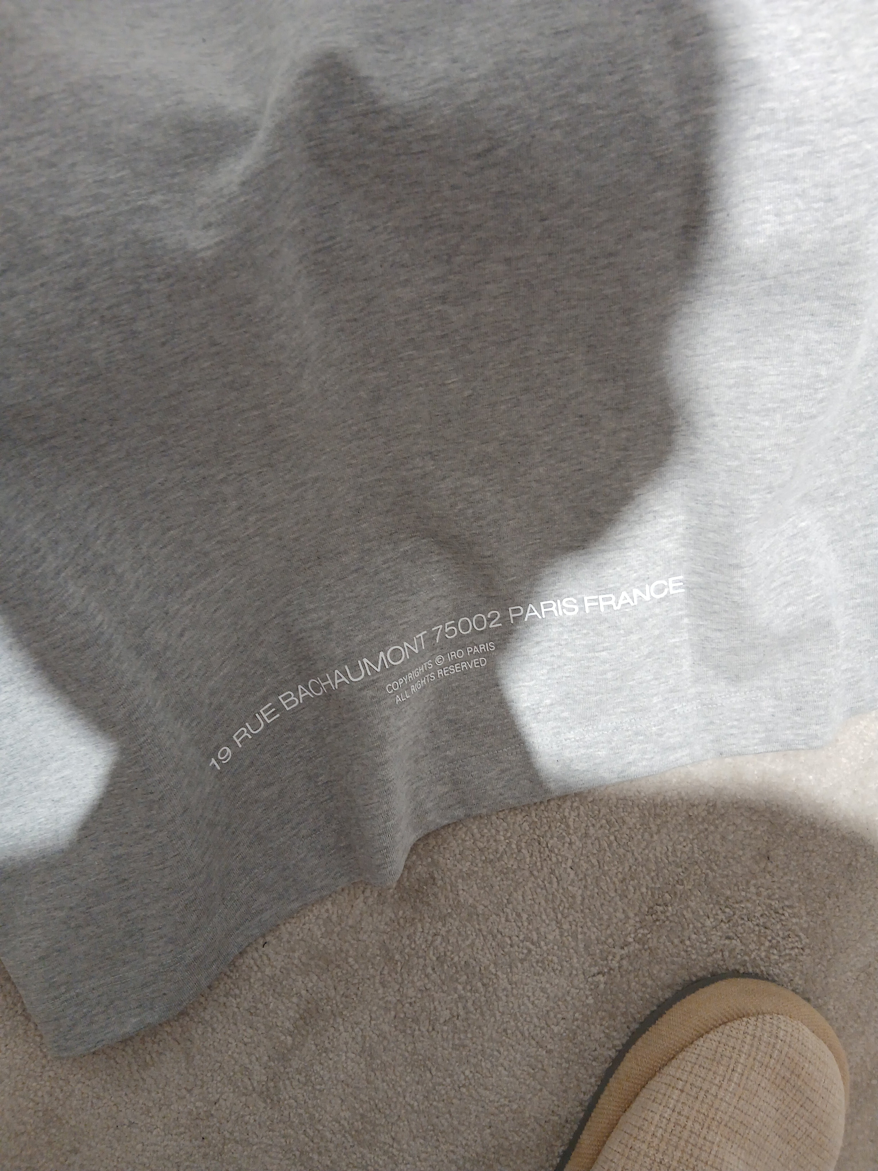 Iro Palmtree Nylon Ball Cap Black, IRO Sable Pigment Logo T-Shirt Gray 착용 스타일 - 2