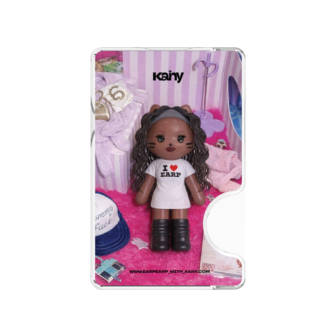 어프어프 x 카니 Pink Doll kany 맥세이프 카드지갑(EARPEARP x KANY Pink Doll kany Magnetic Card Wallet)