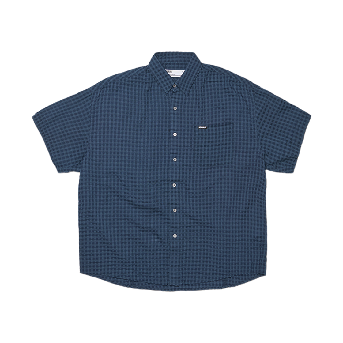 노매뉴얼 T.C 하프 셔츠 네이비(NOMANUAL T.C Half Shirt Navy)
