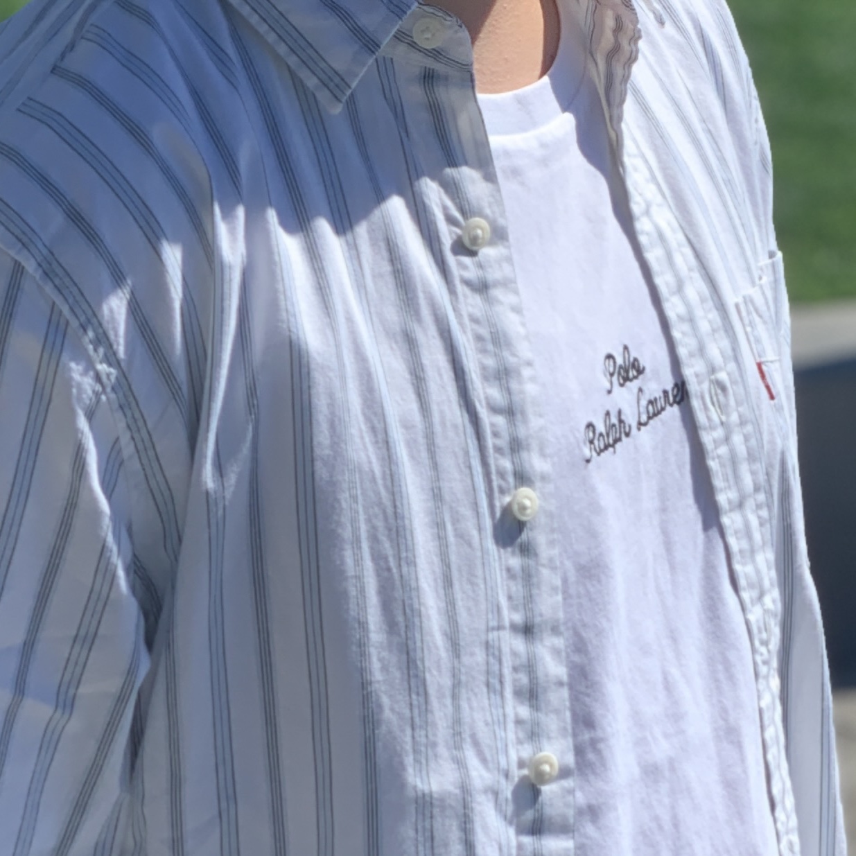 Polo Ralph Lauren Custom Slim Fit Logo Jersey T-Shirt White - 25FW 착용 스타일
