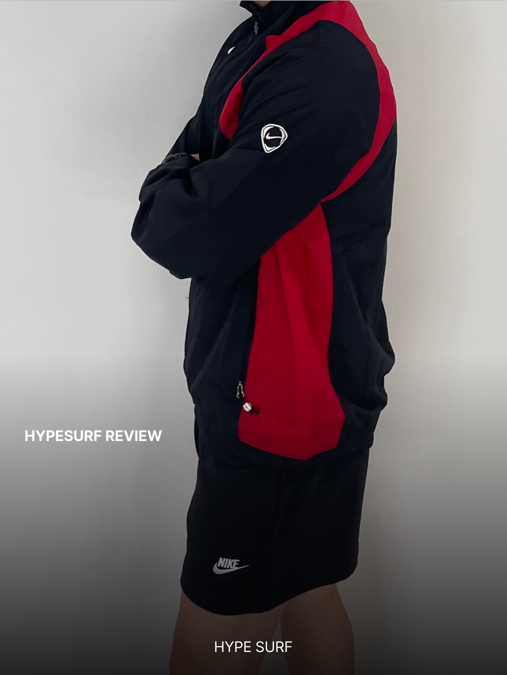 Nike Total 90 Repel Football Tracksuit Jacket Black Gym Red - Asia 착용 스타일 - 3