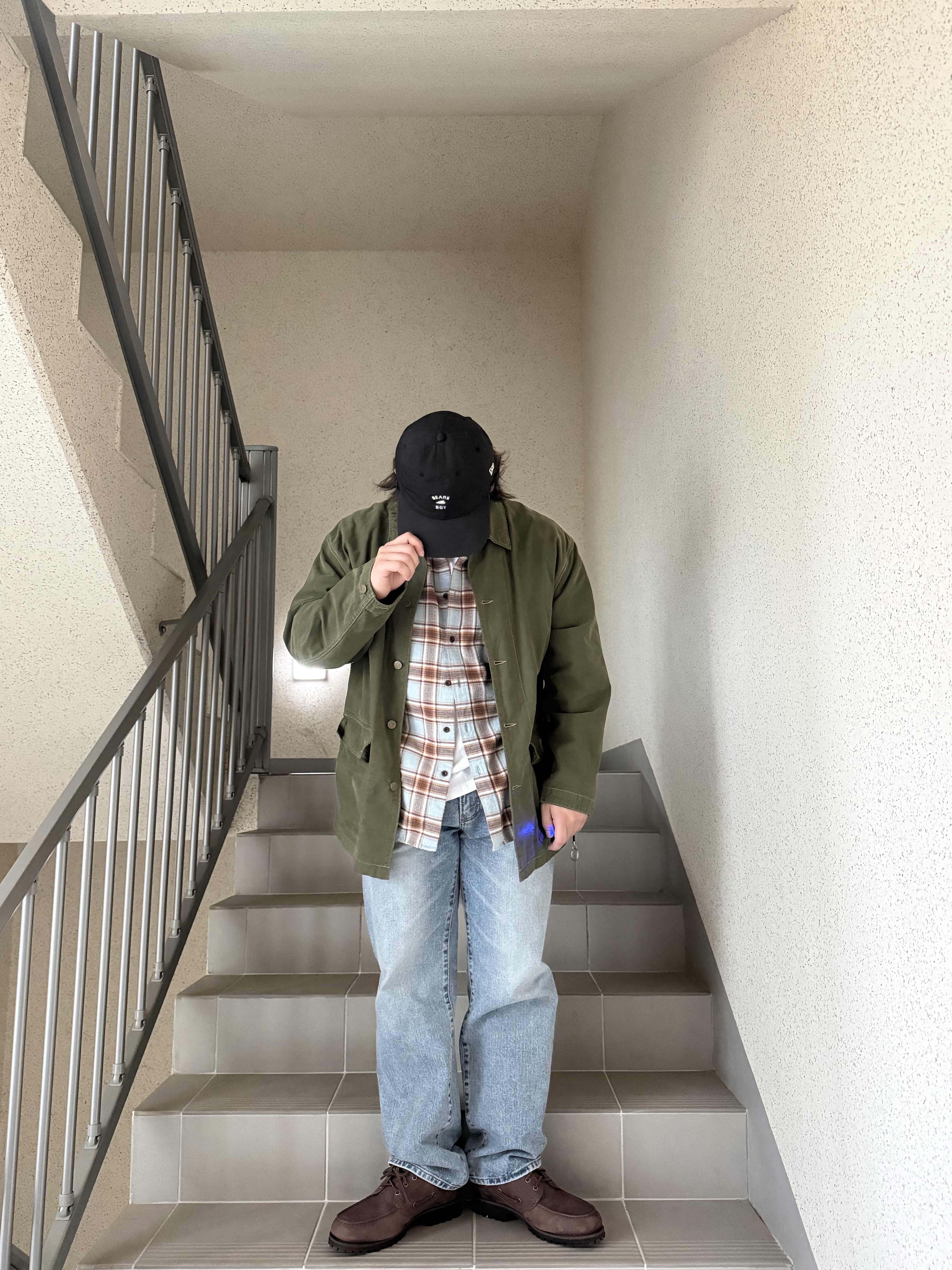 Timberland x Thisisneverthat 3-Eye Authentic Boat Shoes Brown - Wide 착용 스타일 - 4