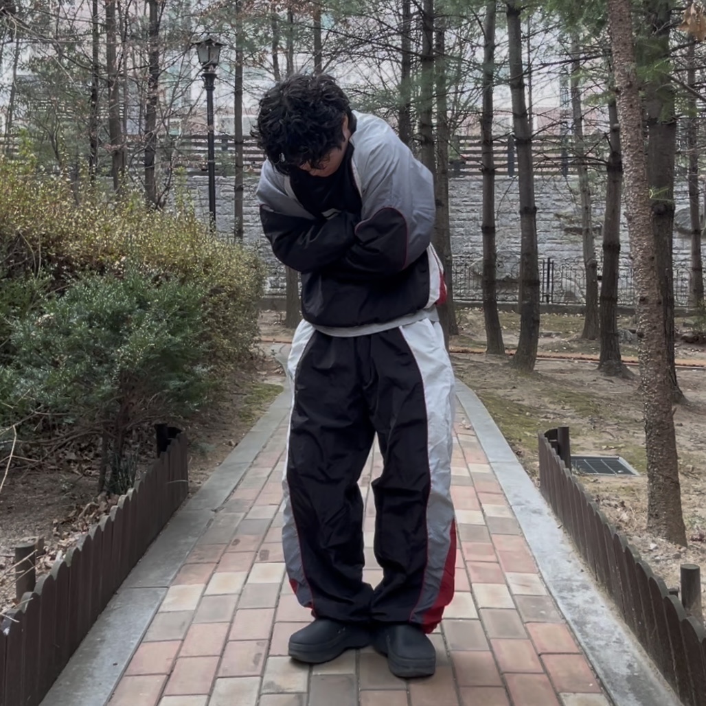 Honda Speed Track Pants Black 착용 스타일