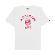 BAPE ABC Camo College T-Shirt White Pink