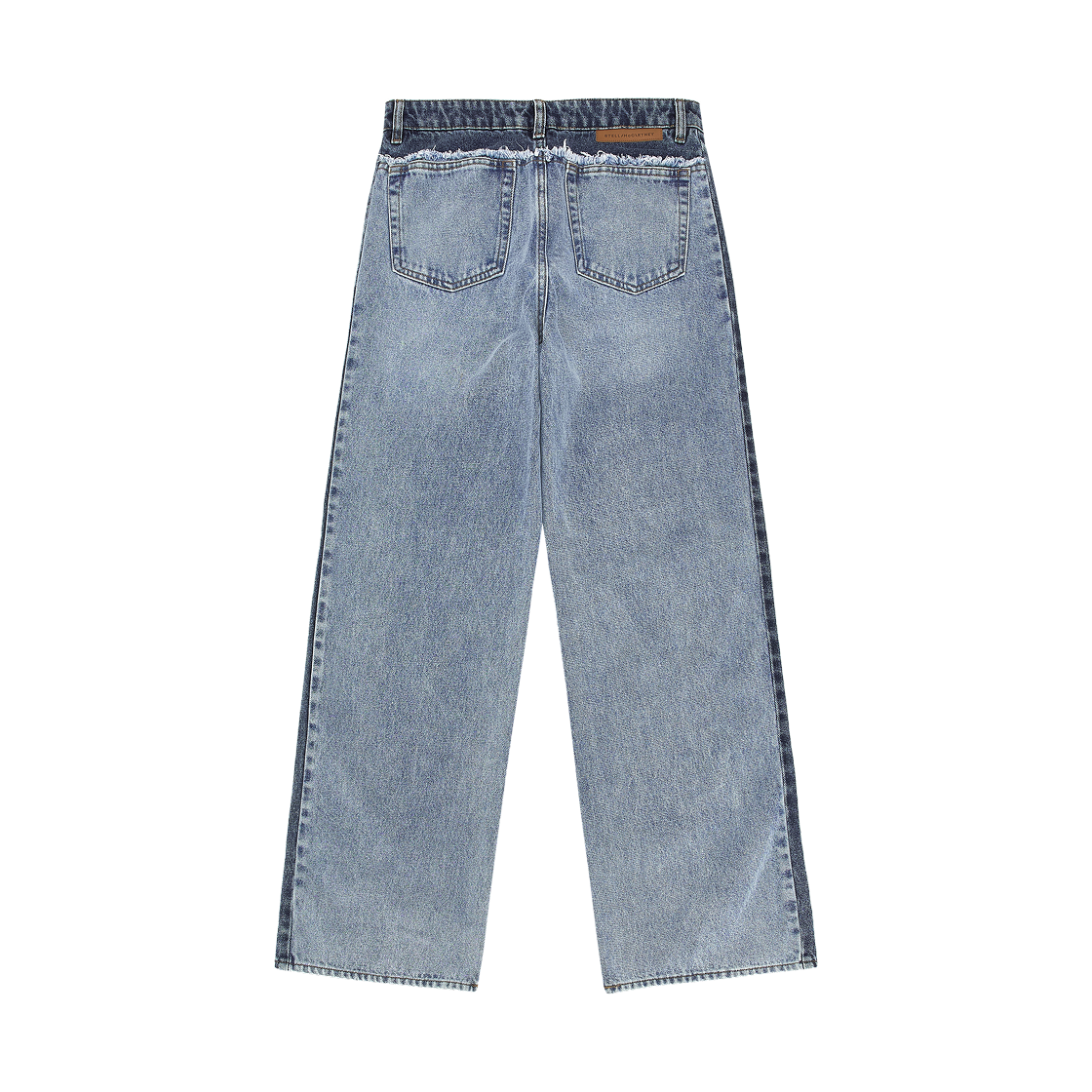 (W) 에이치앤엠 x 스텔라 맥카트니 투톤 스트레이트 레그 진 라이트 데님 블루((W) H&M x Stella McCartney Two-Tone Straight Leg Jeans Light Denim Blue) - 2