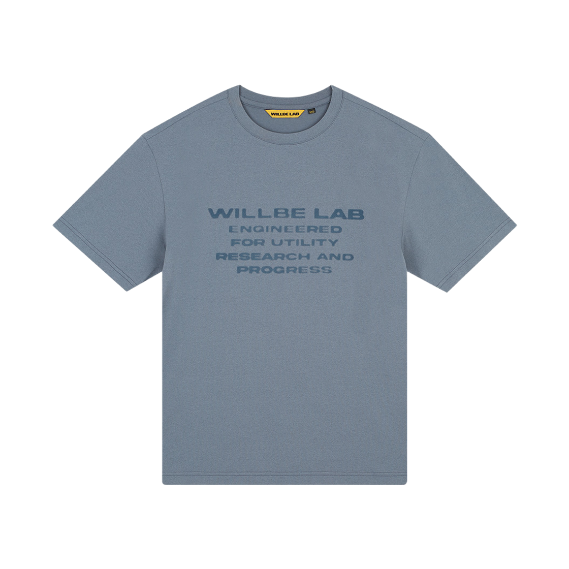 윌비랩 소로나 레터링 반팔 티셔츠 블루(WILLBE LAB Sorona Lettering Short-Sleeved T-shirt Blue)