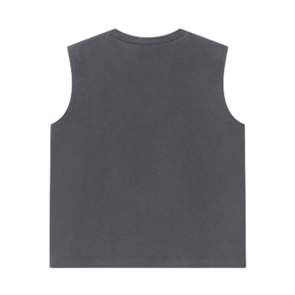 (W) 미세키서울 타이포그래픽 세미 크롭 슬리브리스 차콜((W) Miseki Seoul Typographic Semi Crop Sleeveless Charcoal) - 2