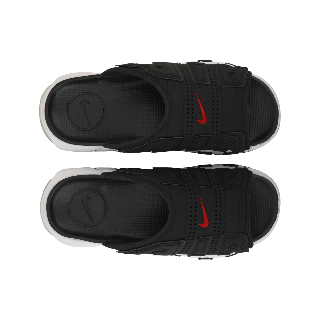 나이키 에어 모어 업템포 슬라이드 블랙 화이트(Nike Air More Uptempo Slide Black White) - 5