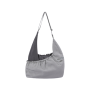 Miseki Seoul Ribbed Layered Cross Bag Charcoal