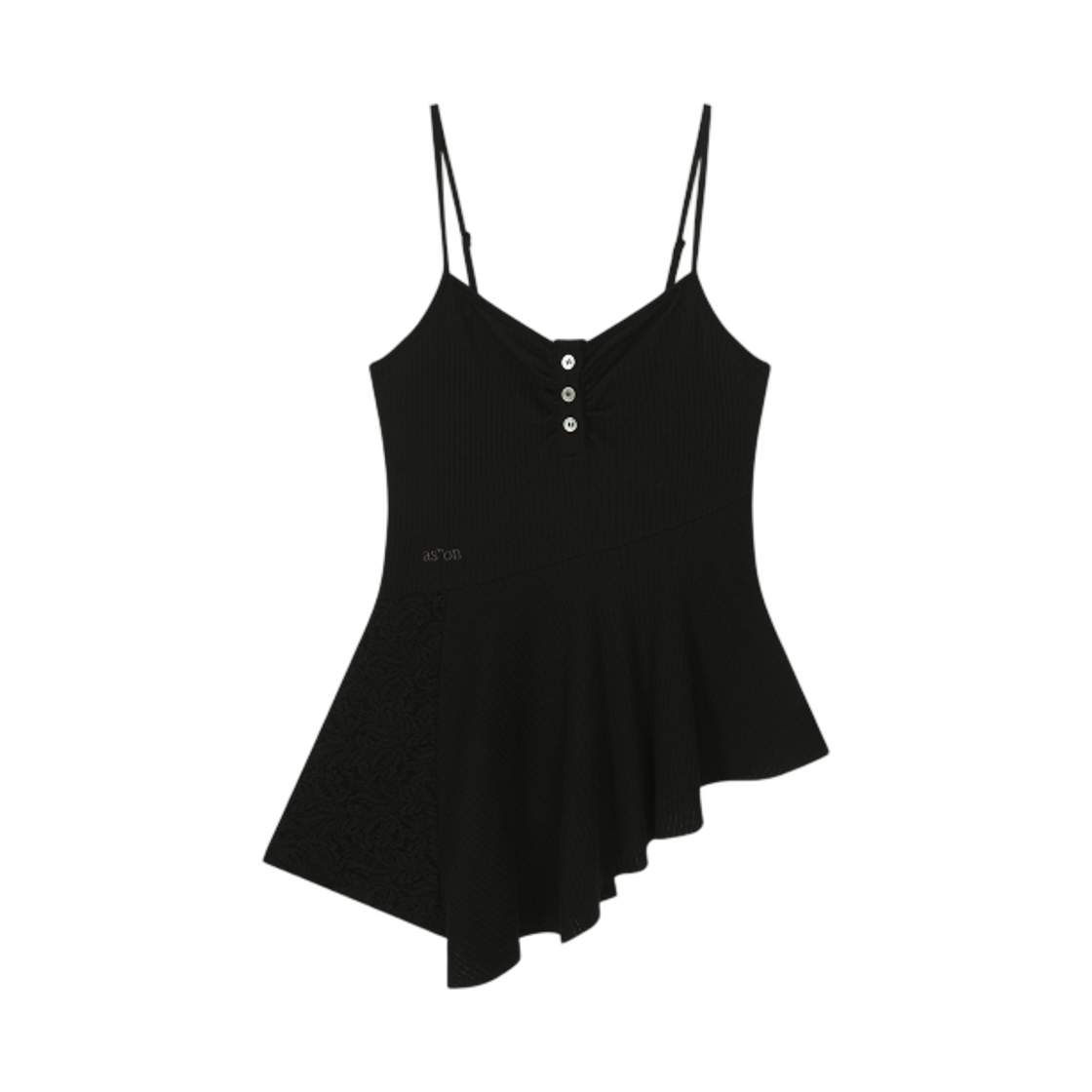 (W) 애즈온 페탈 슬리브리스 블랙((W) Ason Petal Sleeveless Black)