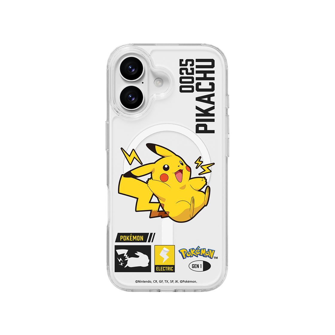 에스엘비에스 포켓몬 피카츄 인덱스 클리어 마그넷 케이스 for iPhone17 Series(SLBS Pokémon Pikachu Index Clear Magnet Case for iPhone17 Series) - 2