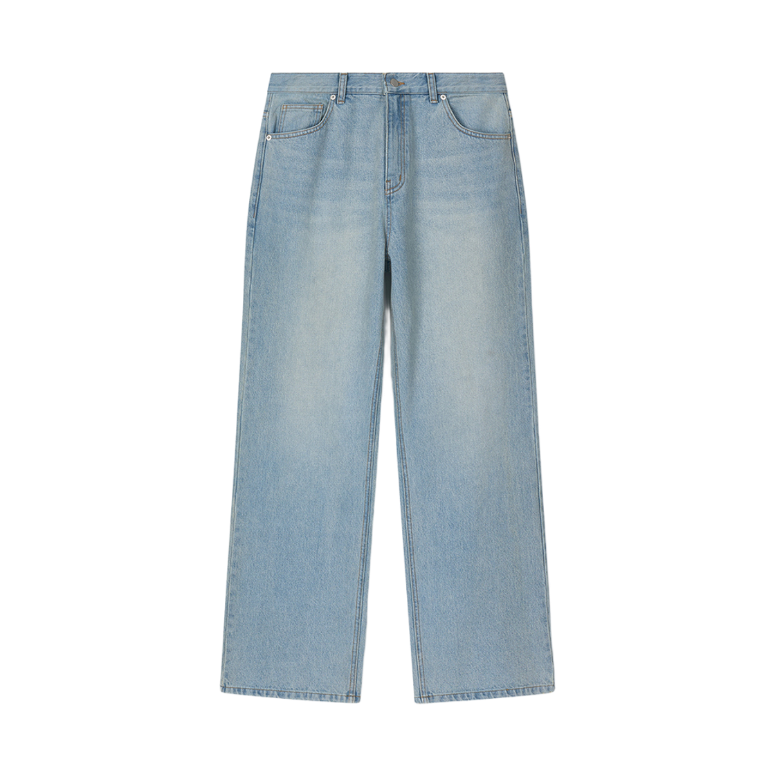 FL2618 Flawsroom Capri Blue Straight Denim Pants