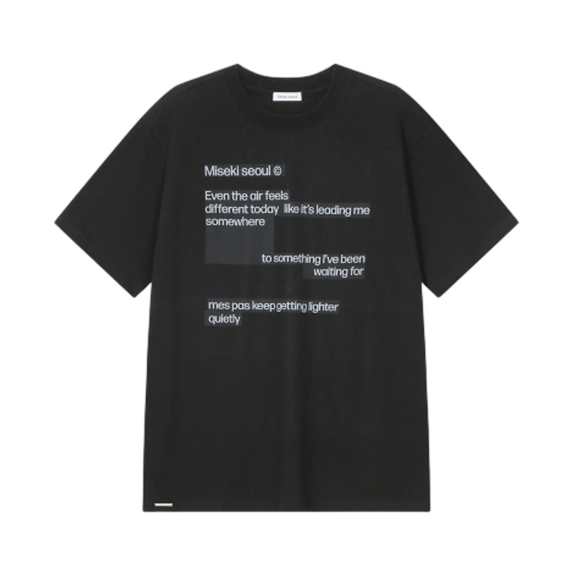 - (W) Miseki Seoul Block Lettering Short Sleeve Black
