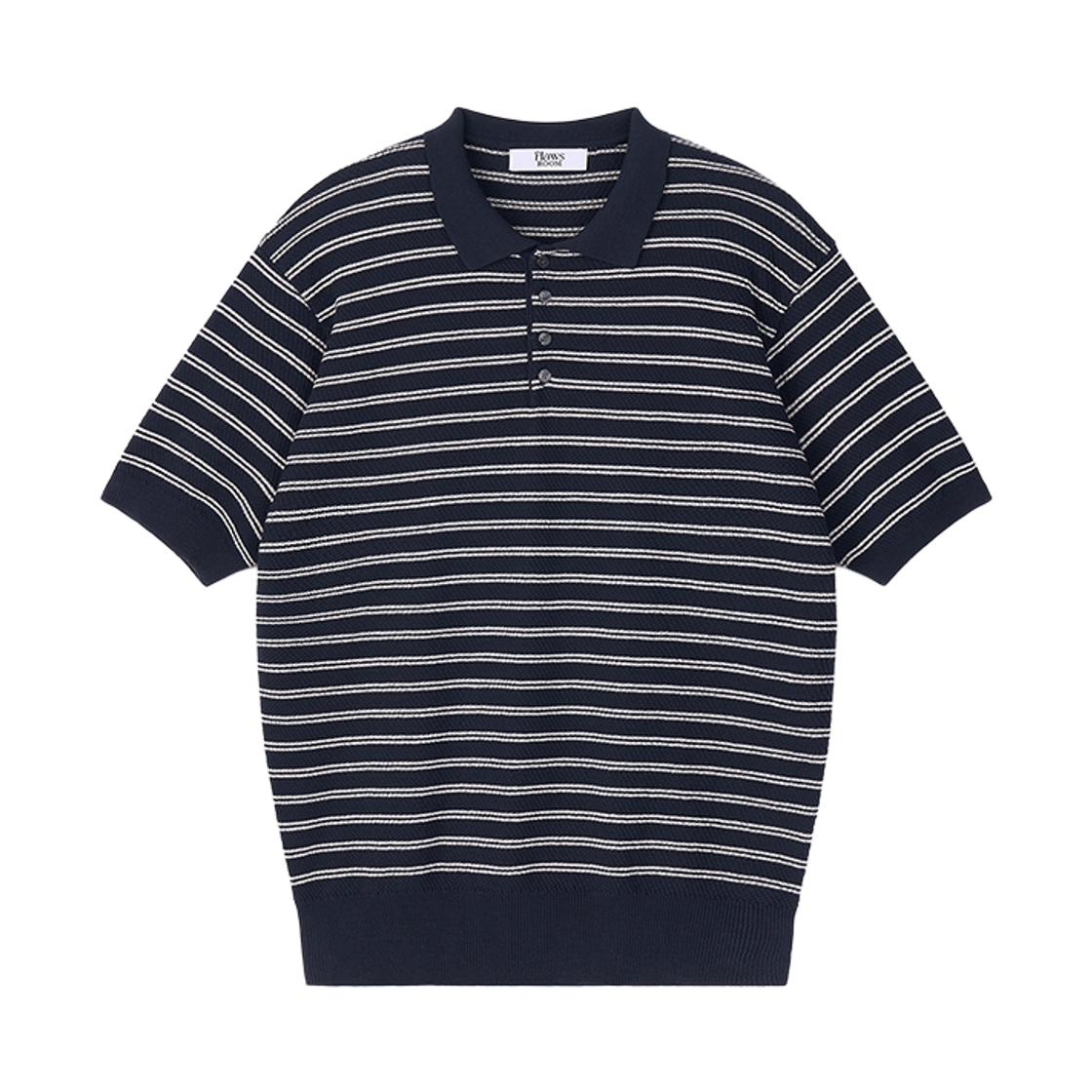 FL2501 Flawsroom Stripe Cotton Knit Navy