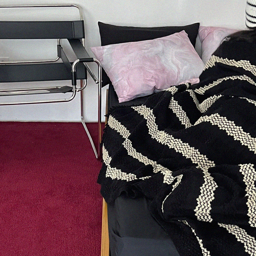 무성화 블랙 소로우 블랭킷 감성 차박 캠핑 담요 쇼파커버 125x200cm(MUSEONGHWA Black Sorrow Blanket Sensitive Camping Blanket Chopa Cover 125×200 cm) - 5