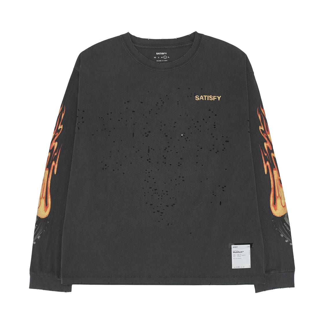 새티스파이 모스테크 롱 티셔츠 에이지드 블랙(Satisfy Mothtech Long T-Shirt Aged Black) - 2
