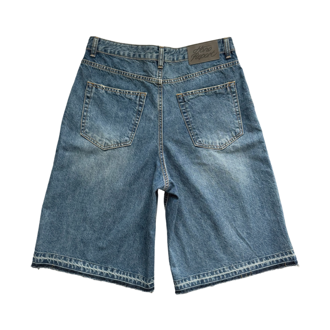호노 리포트 빈티지 데님 버뮤다 팬츠 블루(Hono Report Vintage Denim Bermuda Pants Blue) - 2