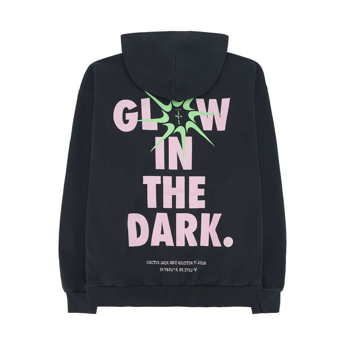 나이키 x 트래비스 스캇 캑터스 잭 티렉스 글로우 다크 후드 블랙(Nike x Travis Scott Cactus Jack T-Rexx Glow In The Dark Hoodie Black) - 2