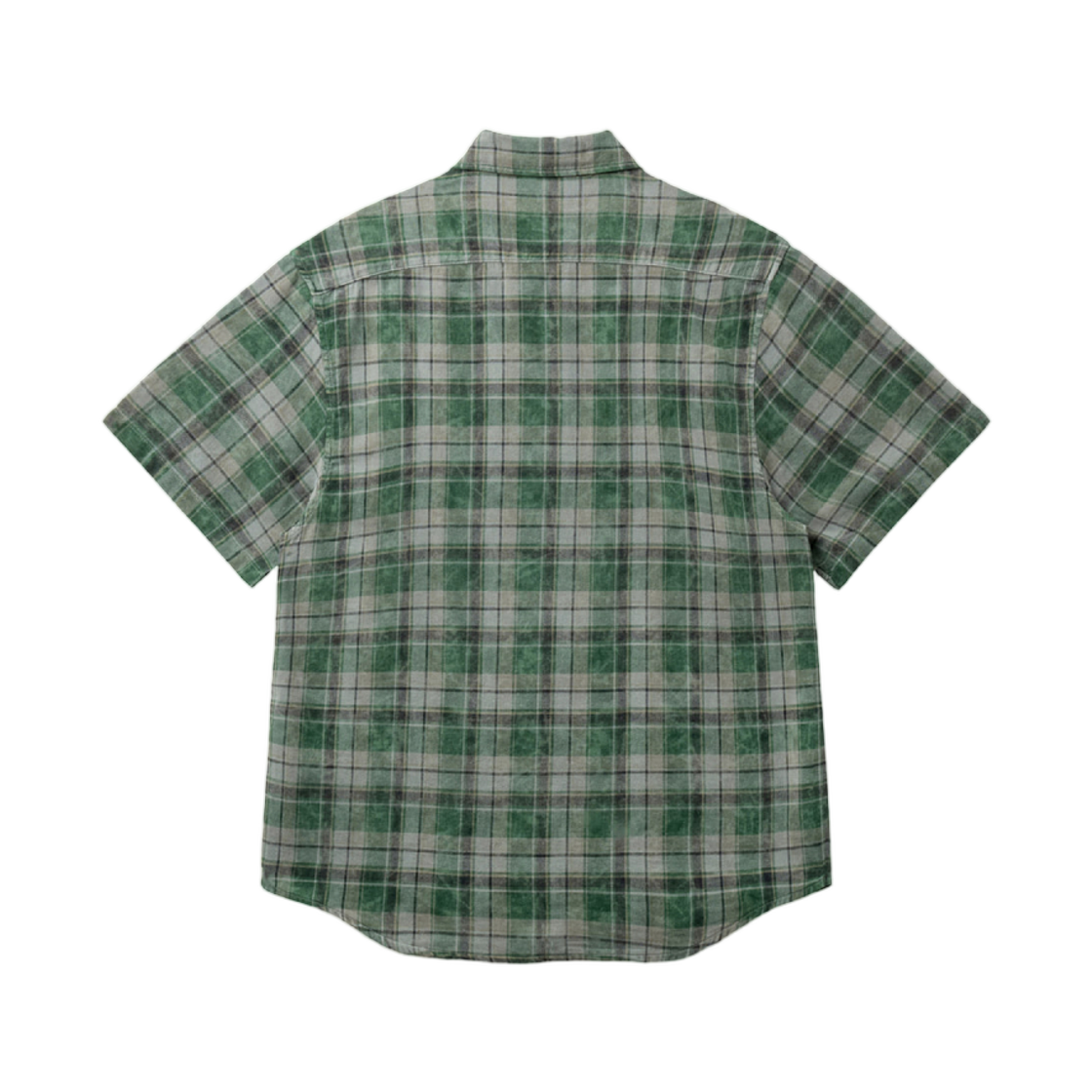 해칭룸 애로우 셔츠 오버 다이드 블리치드 체크 그린(Hatchingroom Arrow Shirt Over Dyed Bleached Check Green) - 2