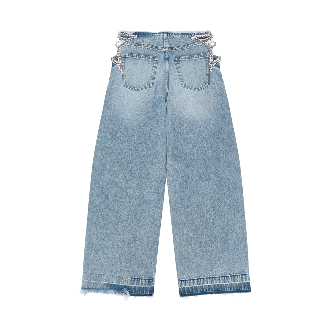 (W) 에이치앤엠 x 스텔라 맥카트니 크리스탈 스타 스트레이트 레그 진 라이트 데님 블루((W) H&M x Stella McCartney Crystal Star Straight Leg Jeans Light Denim Blue) - 2