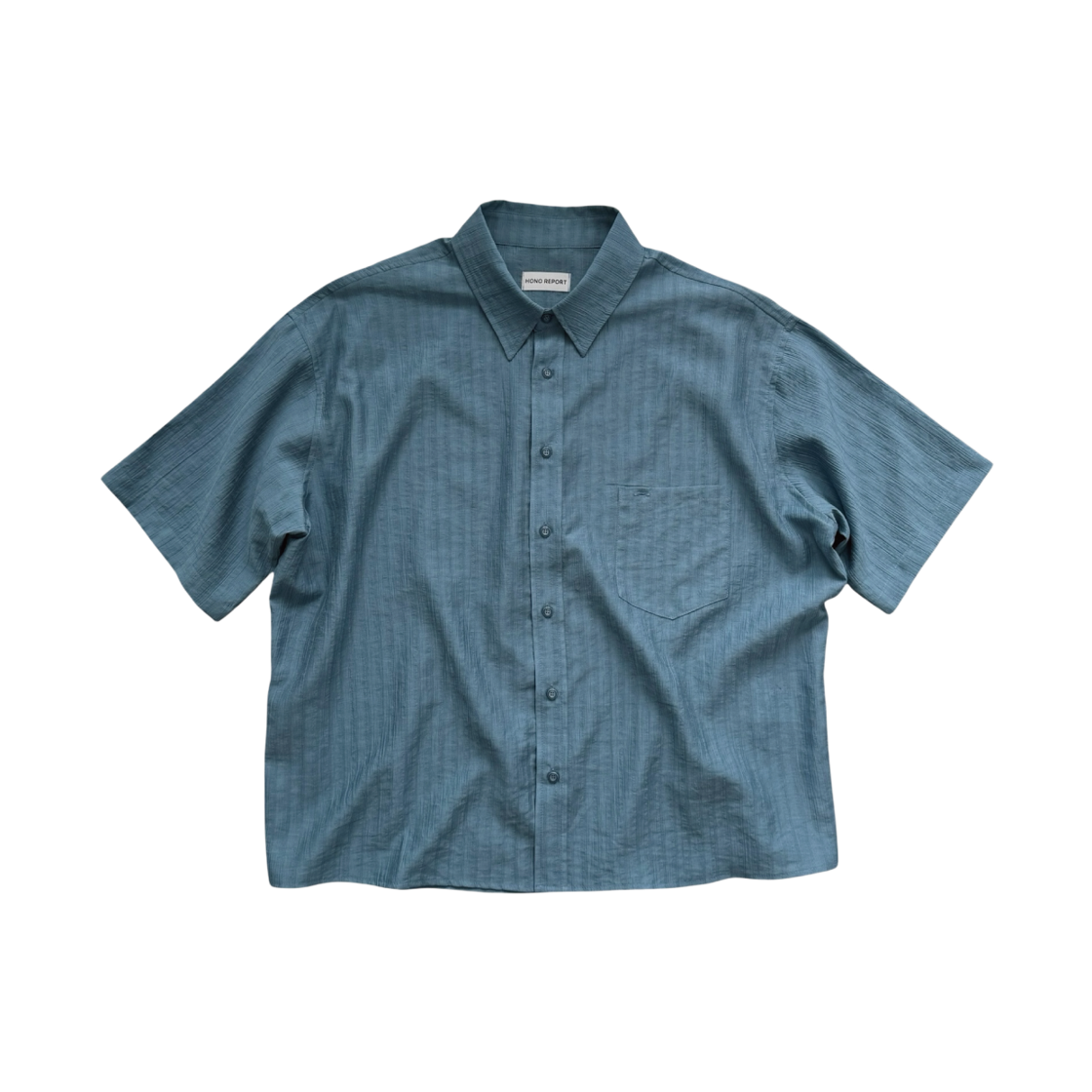 호노 리포트 텍스처 숏 슬리브 셔츠 블루(Hono Report Textured Short Sleeve Shirt Blue) - 2