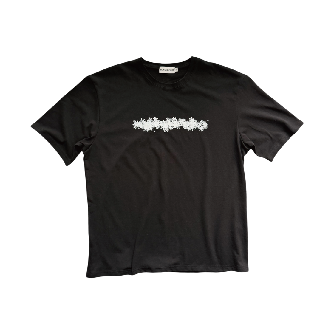 호노 리포트 플로랄 프린트 티셔츠 블랙(Hono Report Floral Print T-Shirt Black)