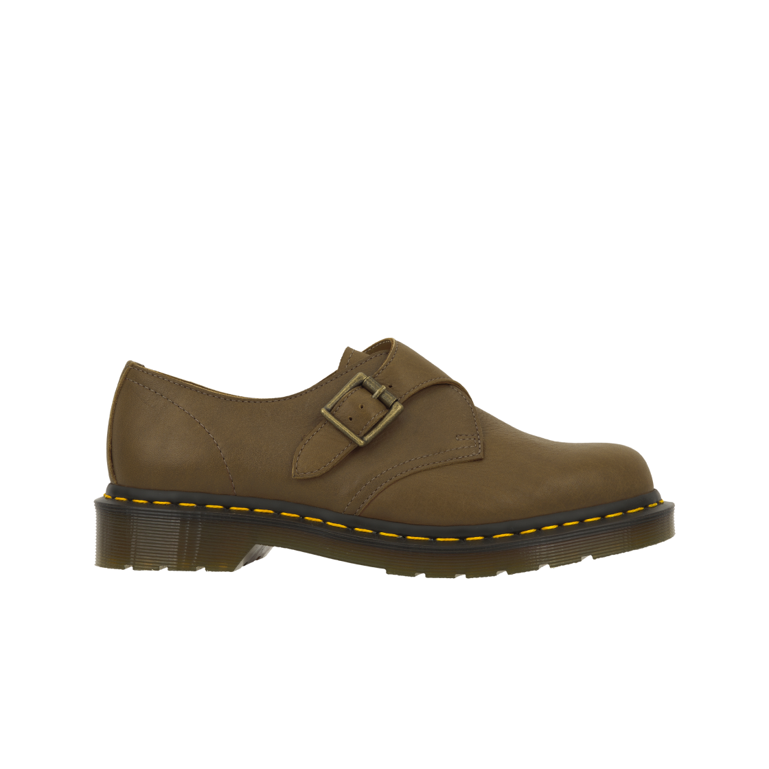 31477205 Dr. Martens 1461 Monk Buckle Leather Dark Tan Natural Tumble