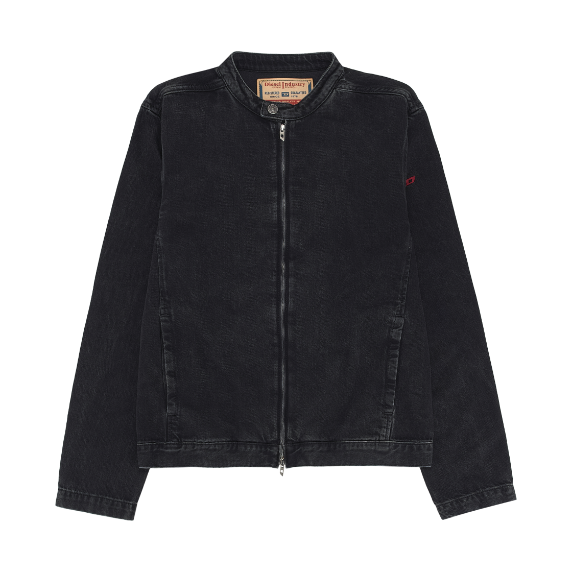 디젤 D-글로리 클린 워시 데님 모토 자켓 블랙(Diesel D-Glory Moto Jacket in Clean Wash Denim Black)